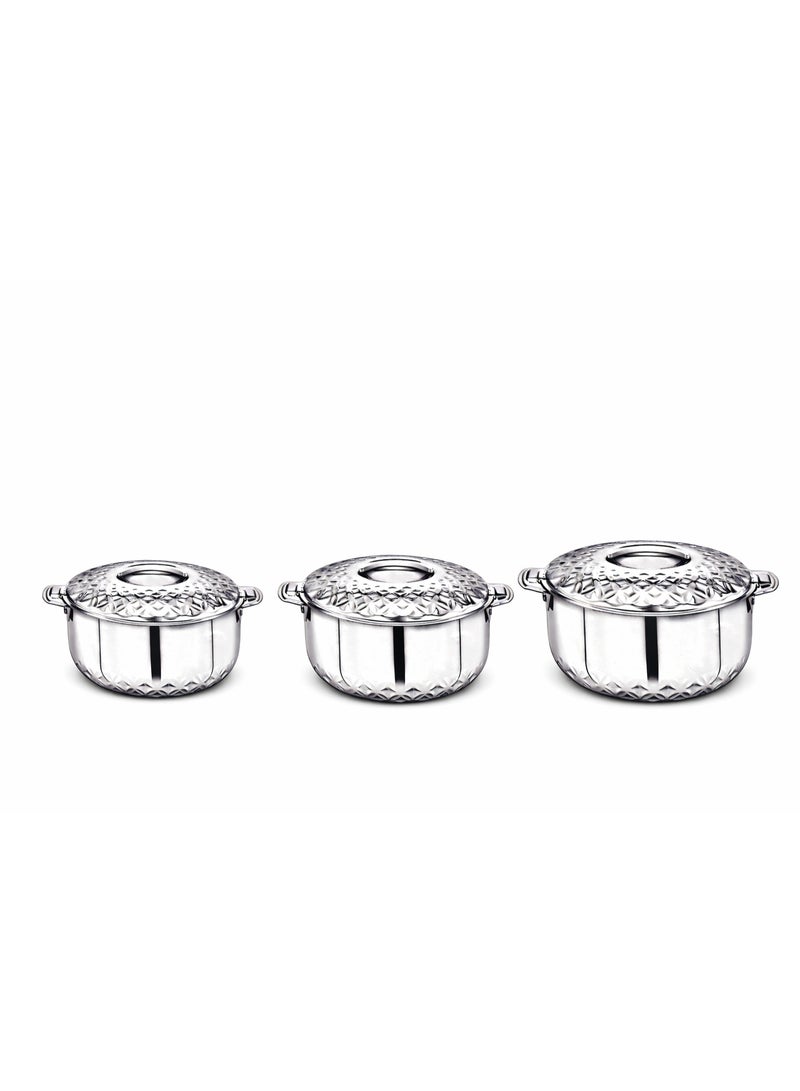 Maxima 🔥 Premium Indian Stainless Steel Hot Pot Set – 3-Piece Insulated Food Storage Containers with Lids (1000ml / 1500ml / 2500ml) - Image 4
